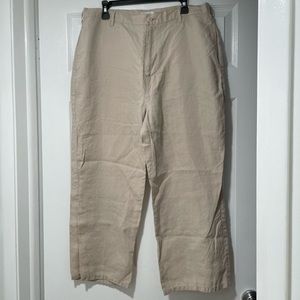 JMP women's casual vintage pants, beige, size 36, wide leg, lined